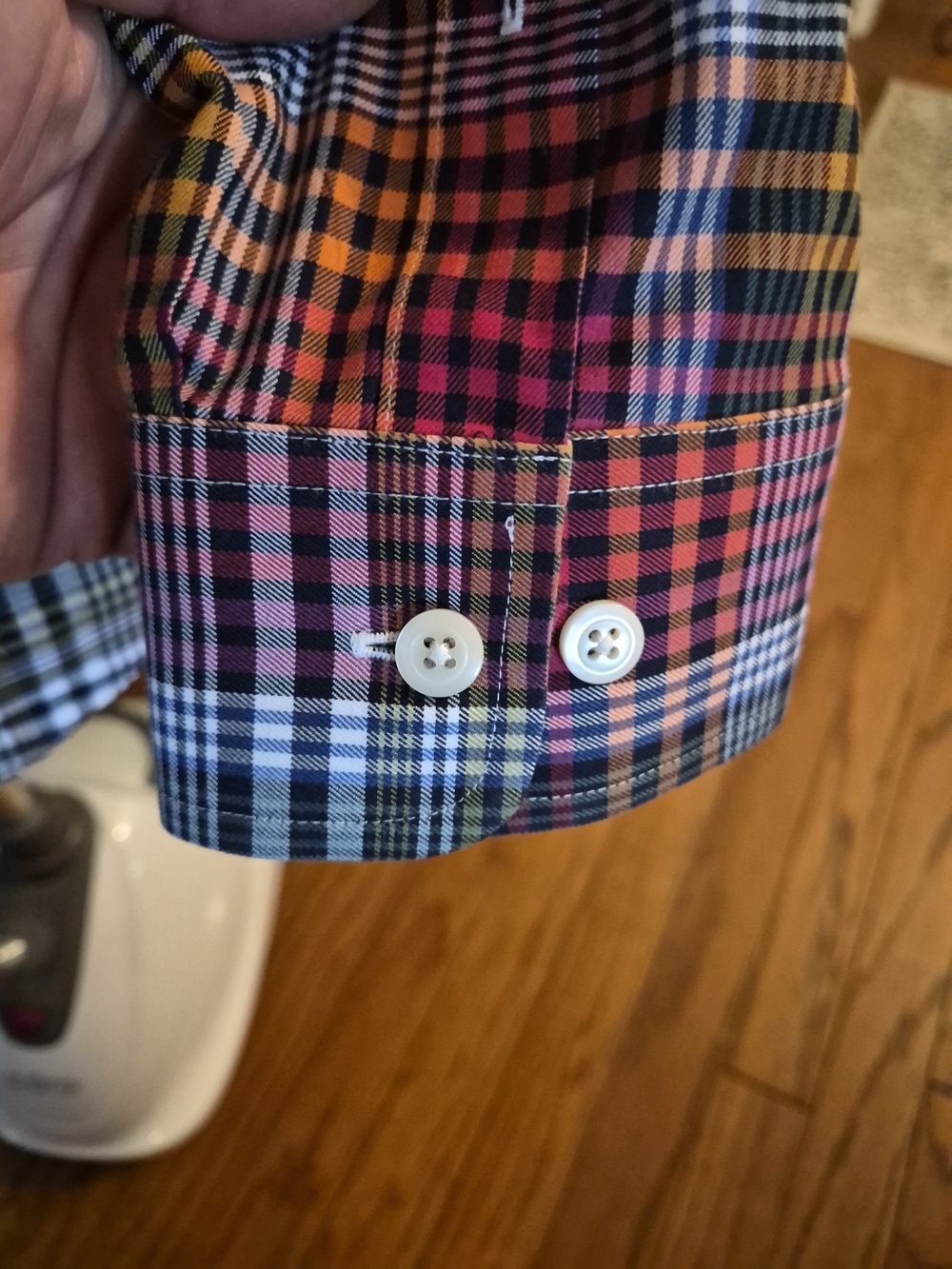 Orvis Men's Multicolor Plaid Button-Up 100% Cotton Long Sleeve Shirt Size XL - Picture 5 of 9